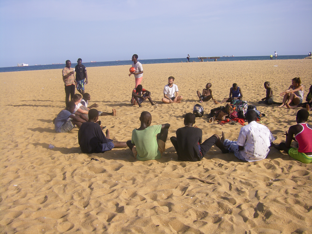 Spelletjes met het strandproject.