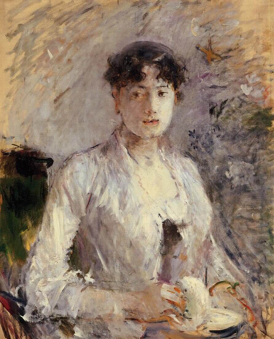 “Ung kvinde i lilla” af Berthe Morisot