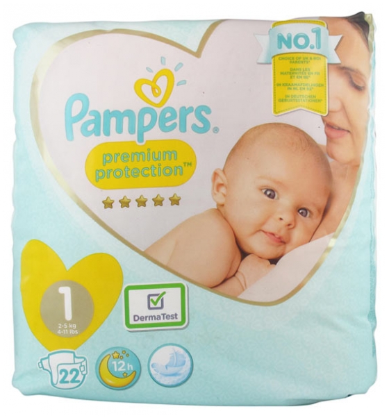 PAMPERS PREMIUM PROTECTION T1 2-5KGS 22 COUCHES – Jouets SAJOU Mayotte