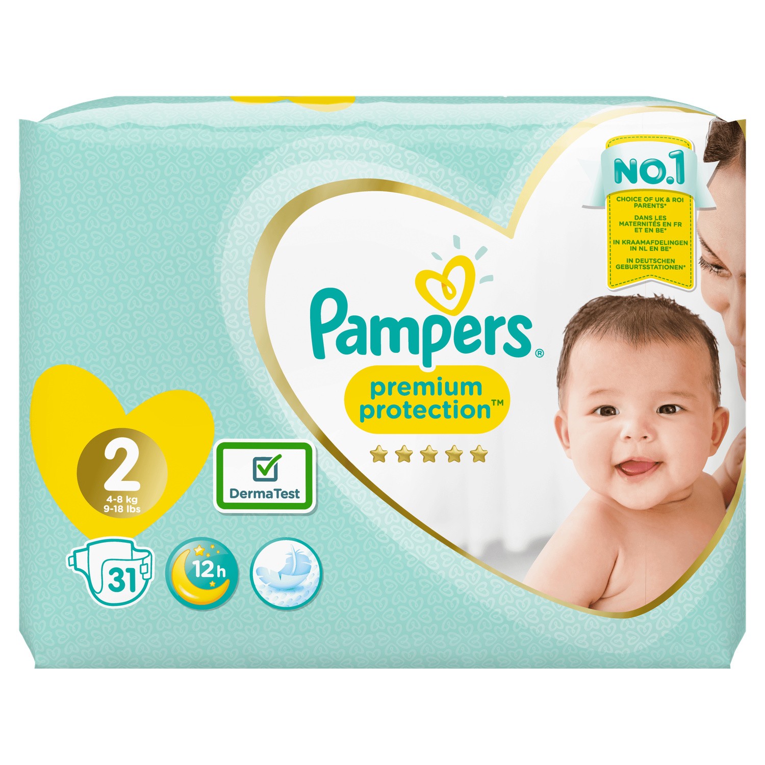 PAMPERS Premium Protection Taille 1 - 42 Couches - 2 a 5kg