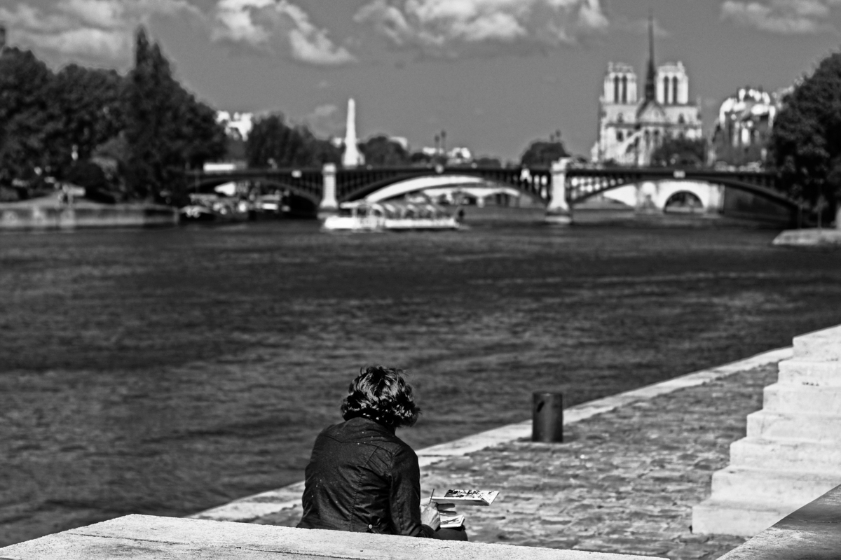 Black and White | Street Photography | Paris | Painting