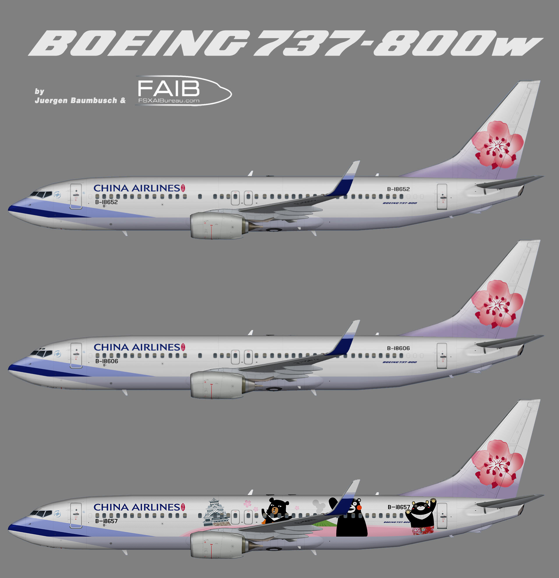 China Airlines Boeing 737-800w