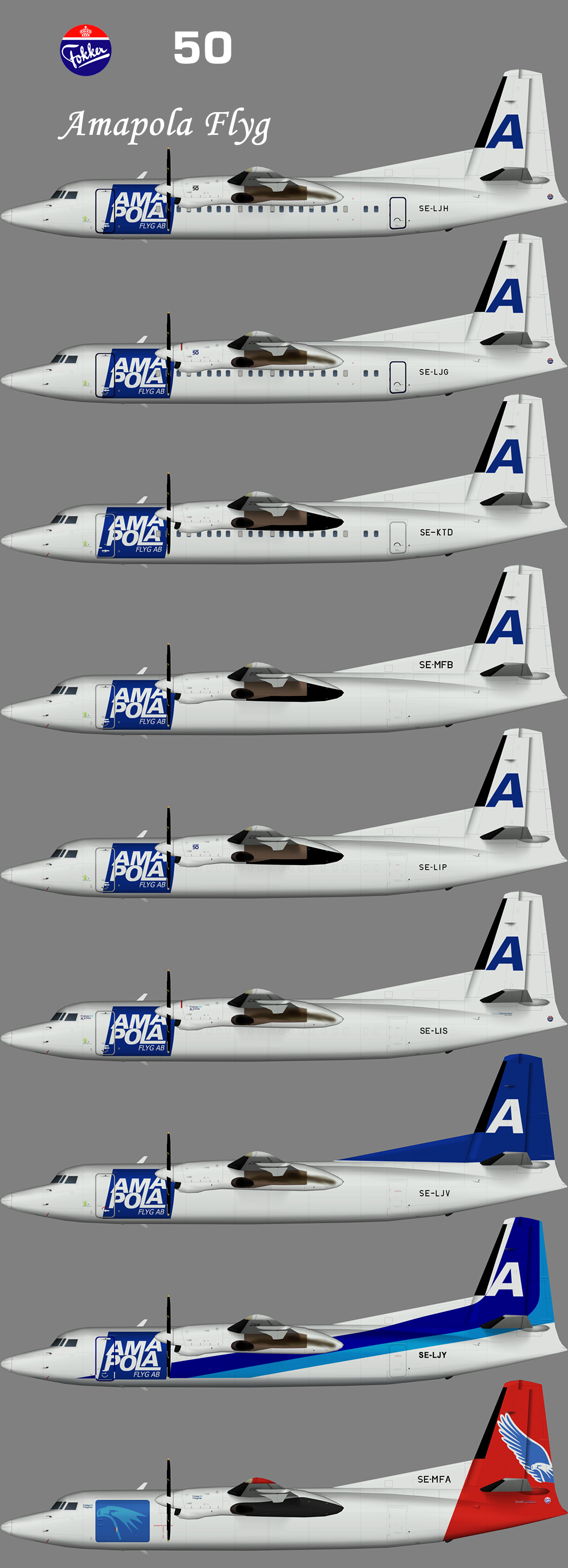 Amapola Flyg Fokker 50 – Nils
