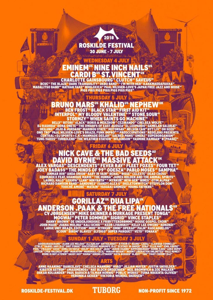 Roskilde Festival Line-Up 2018