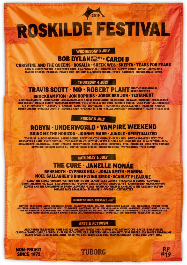 Roskilde Festival Line-Up 2019
