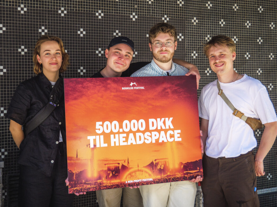 Roskilde Festival og Blæst donerer 500.000 kroner til headspace