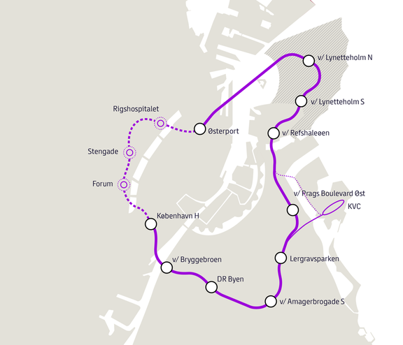 Ny potentiel metrolinje i København sendt i høring