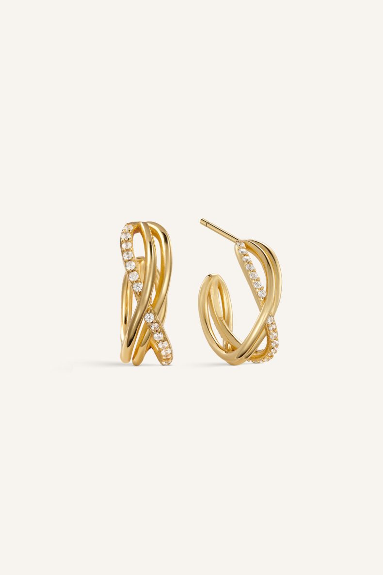 Aleyole Meld Gold Earrings at Julia Rouge