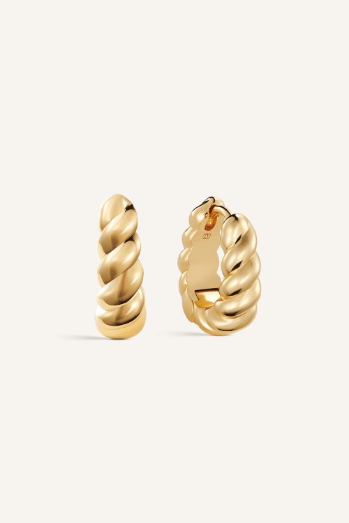 Aleyole Spiral Belle Gold Earrings at Julia Rouge
