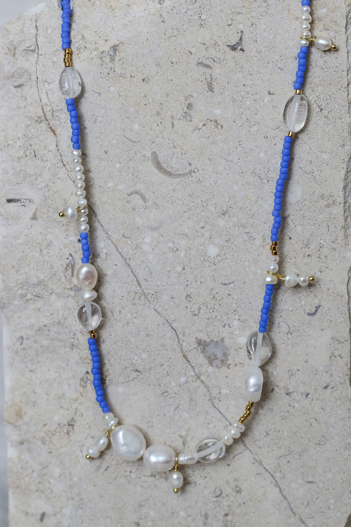 Pebble and Loop Iriki Necklace at Julia Rouge