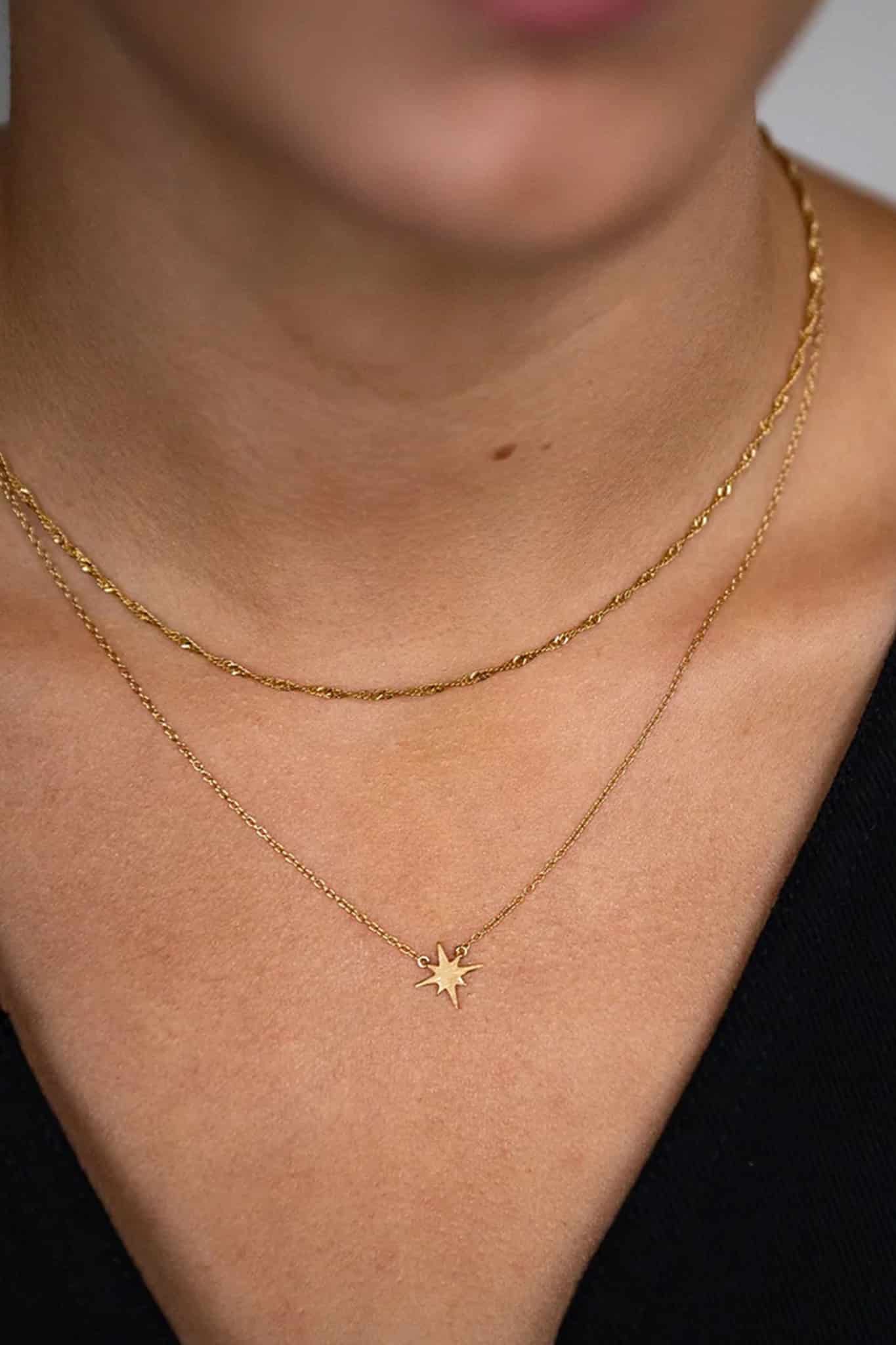 North Star Drop Gold Vermeil Necklace – Danielle Silvie