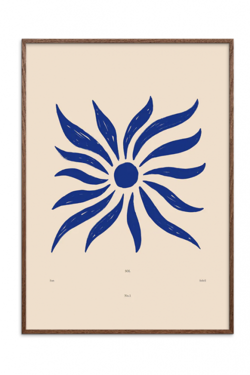 blue sun art print