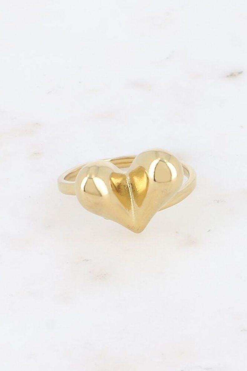 Bohm Paris domed heart ring in gold