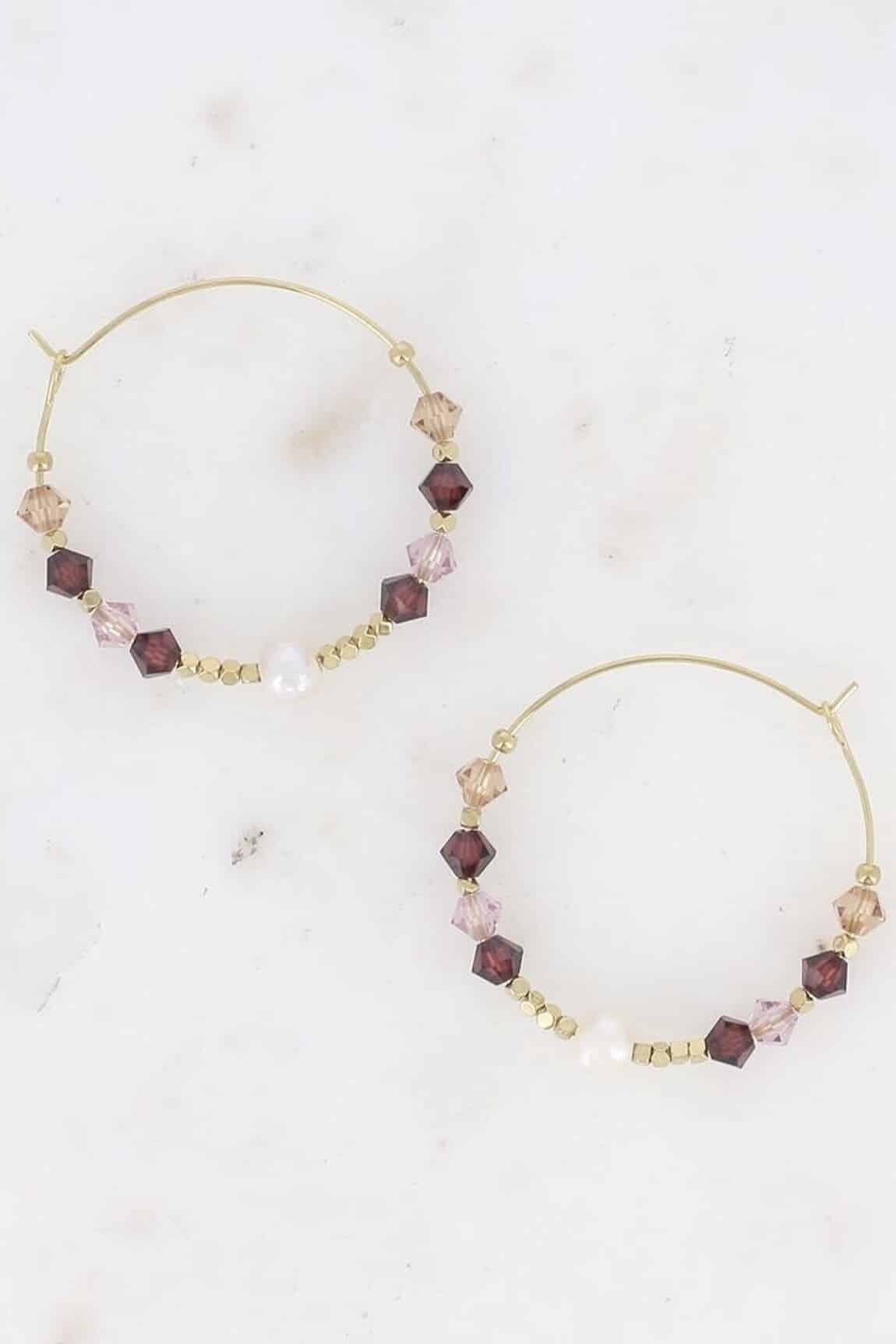 Bohm Paris Plum Beaded Earrings