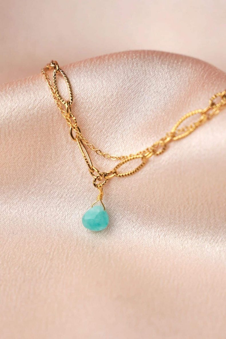 Victoire Collection Amazonite Double Bracelet
