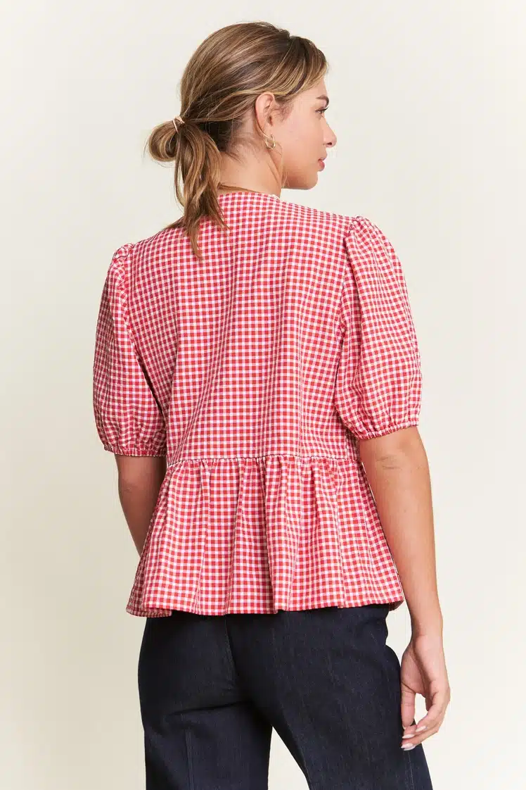 ITB red gingham top