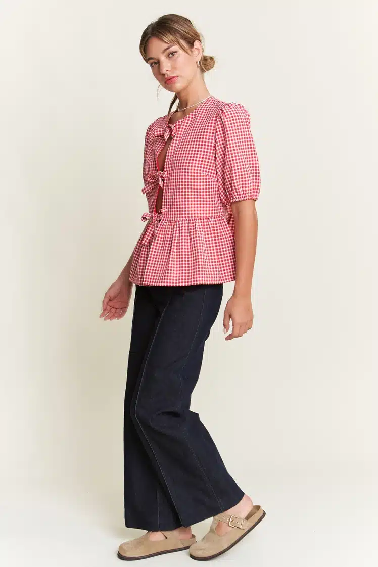 ITB red gingham top