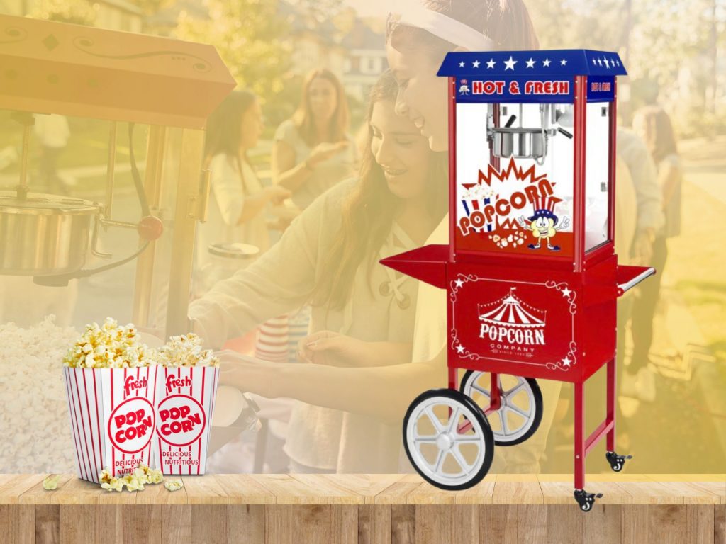 Popcornmachine huren met kar