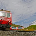 Glacier Express at the Oberalp pass