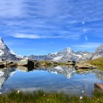 The Matterhorn reflects in the Riffelsee near the Gornergrat