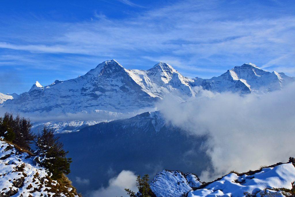 Eiger, Moench and Jungfrau seen from the Schynige