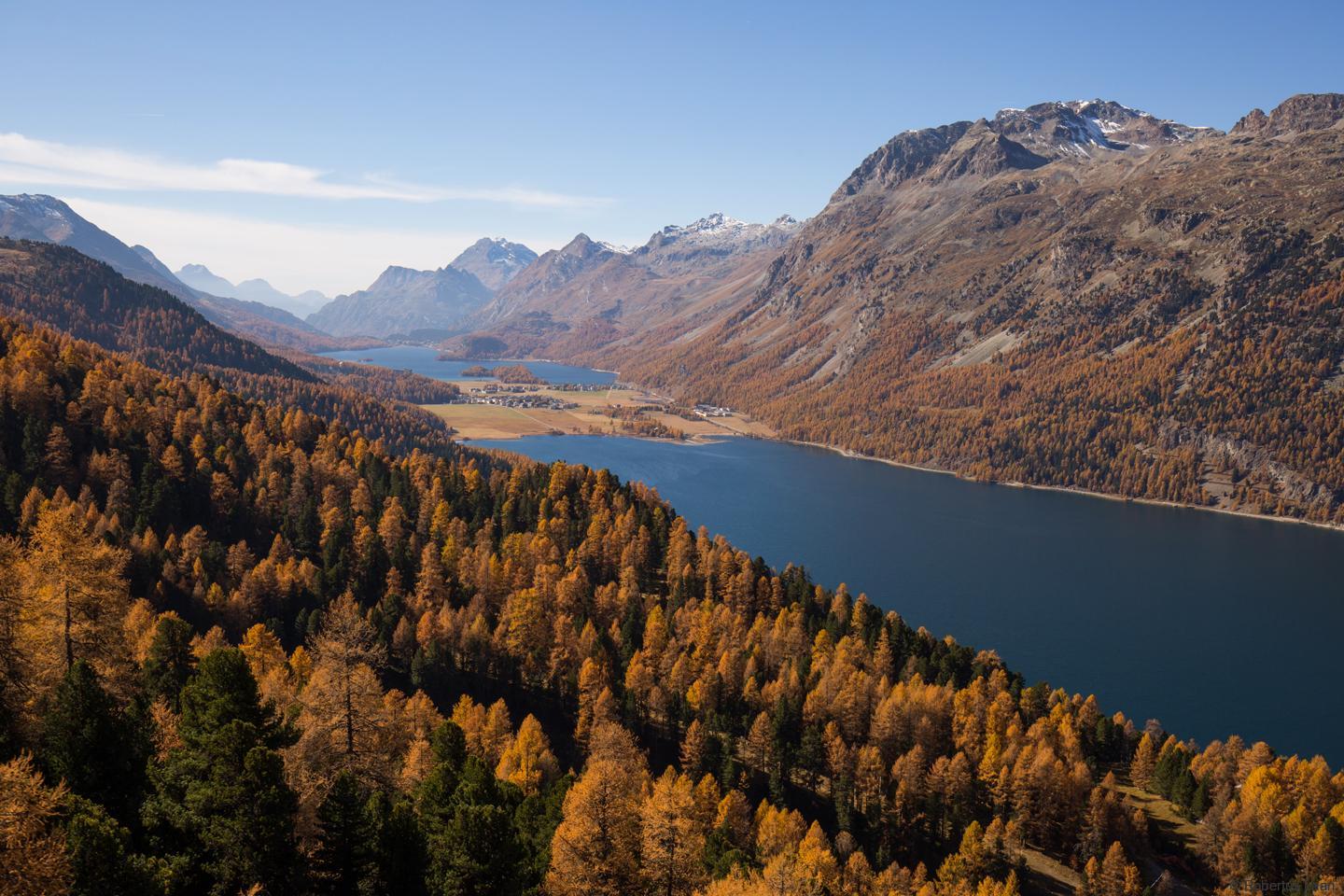 View from the Corvatsch Gondola in late autumn