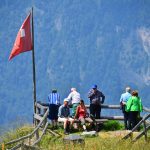 Viewpoint, Swiss Flag and people