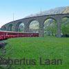 Bernina railway in Brusio