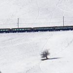 The GoldenPass Belle Epoque train in winter