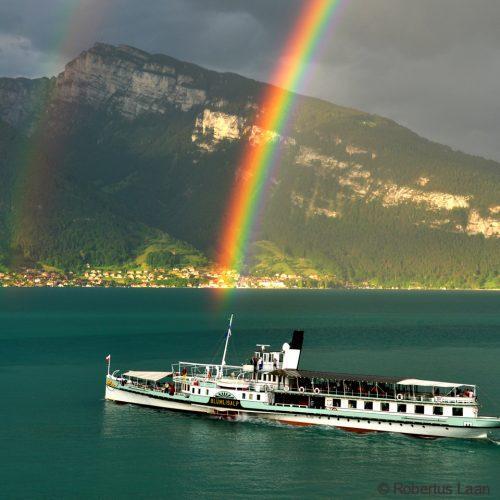 paddle steamer DS Bluemlisalp on Lake Thun