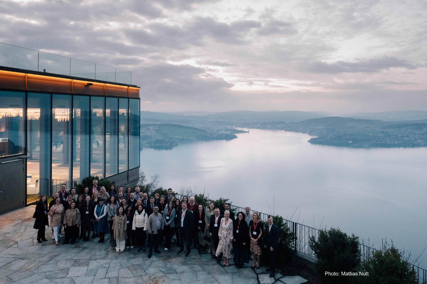The Travel Switzerland Trade Award Tour winners and Swiss Travel System crew at the Burgenstock Resort