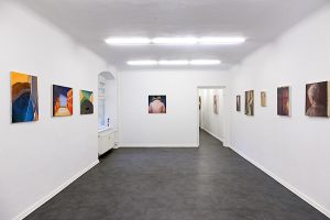 Exhibition view The Other Half, works by Rebekka Löffler and Lia Kazakou