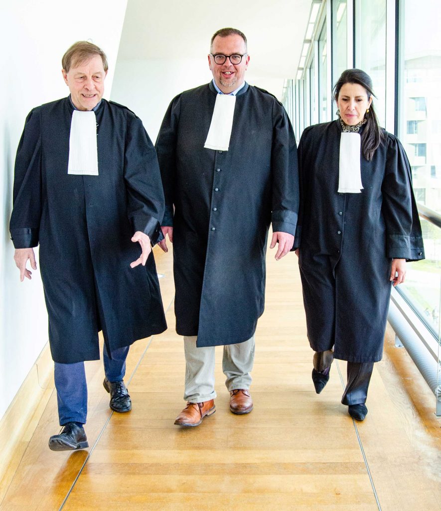 Raf, Jan and Zohra in the Antwerp court of justice