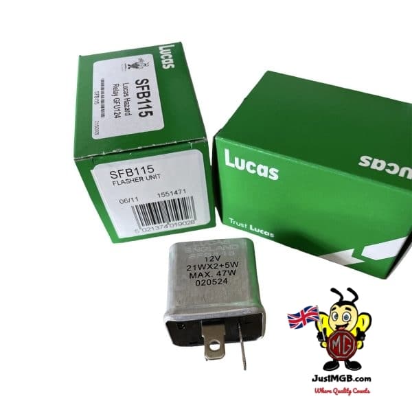 Indicator Light Relay - Lucas New -(All Cars 1968 on 4 Synchro) GFU124 SFB115 21w x2