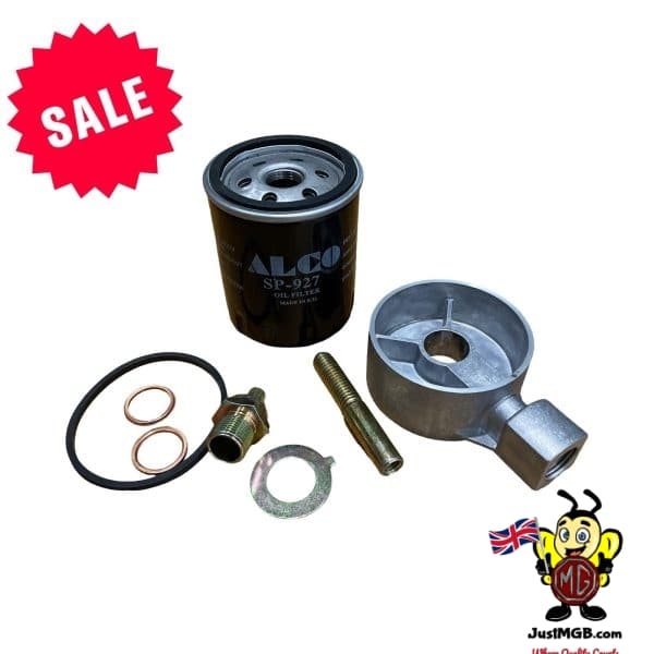 Spin-On Oil Filter Adaptor Kit Upgrade MGA+MGB (3 synchro 1962-67) GFE148K