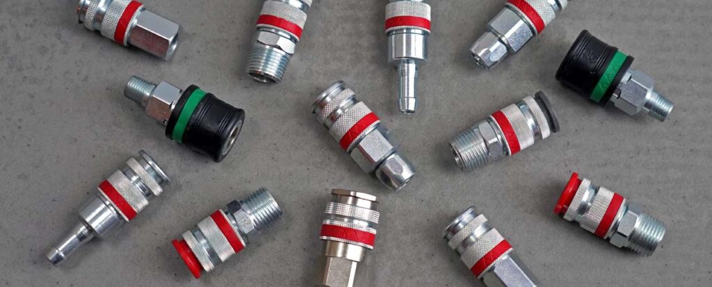 Group of compressed air couplings