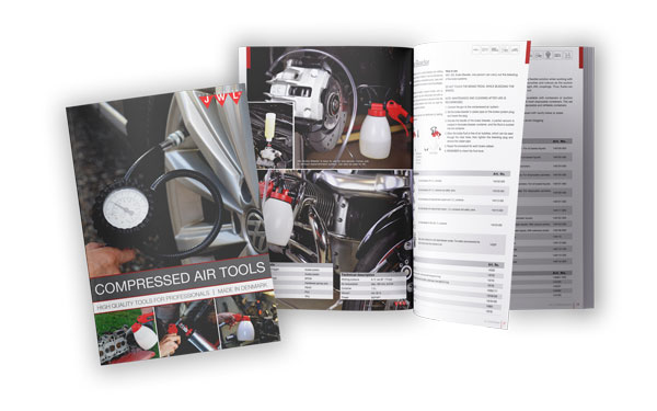 catalogue with tools for compressed air
