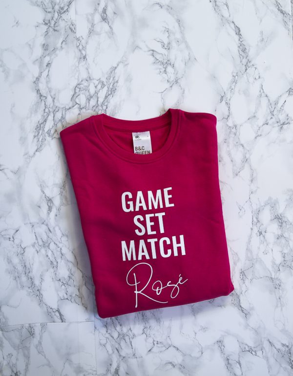 game set match rosé sweater