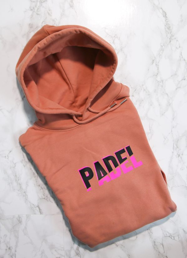 Padel split hoodie rose clay