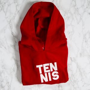 Tennis cropped hoodie rood (2)