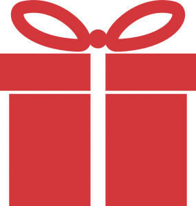 red, icon, present