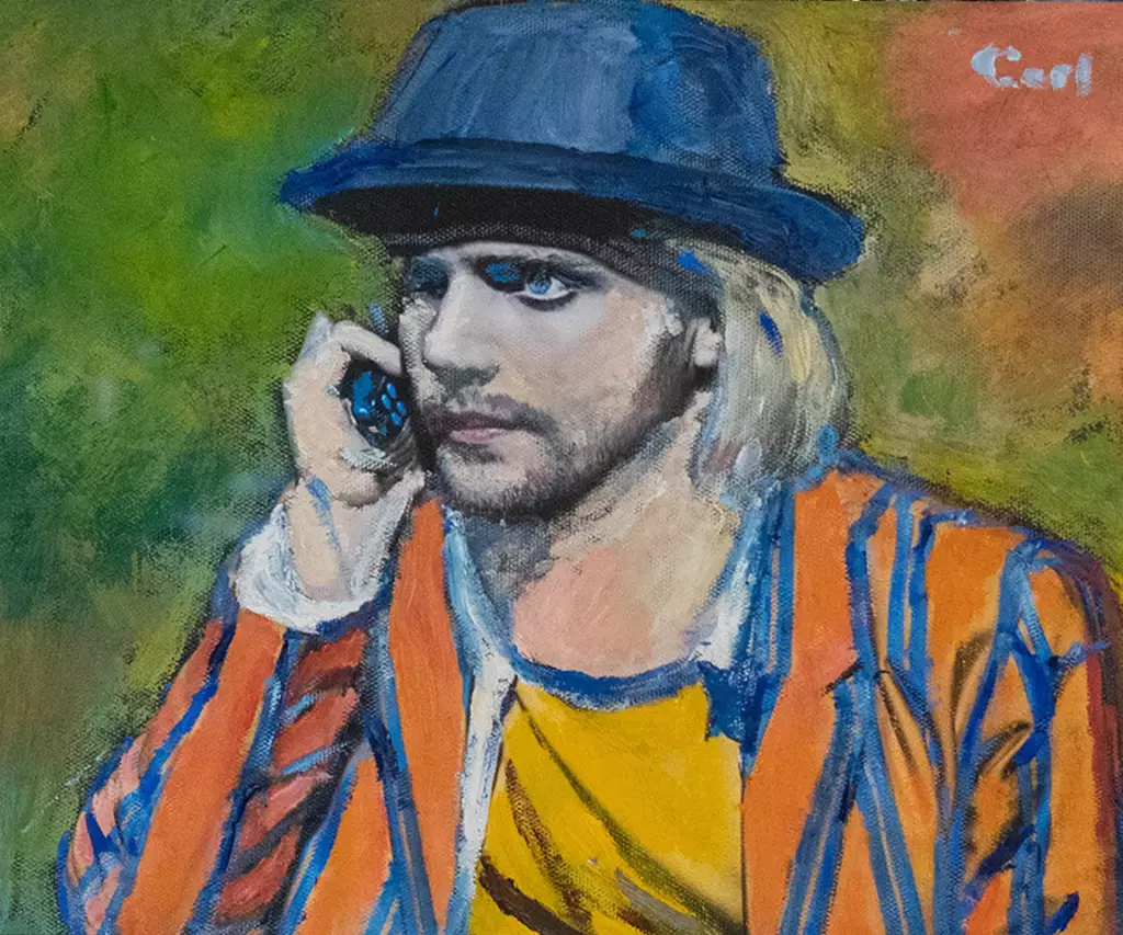 Martin Lissel - Portrait - 60 x 60 , Oil on canvas. By Carl Hakan Kallaker
