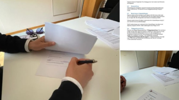 Överlåtelsekontrakt mellan Samfundet och Kalmar Kommun – عقد نقل ملكية بين الجمعية وبلدية كالمر