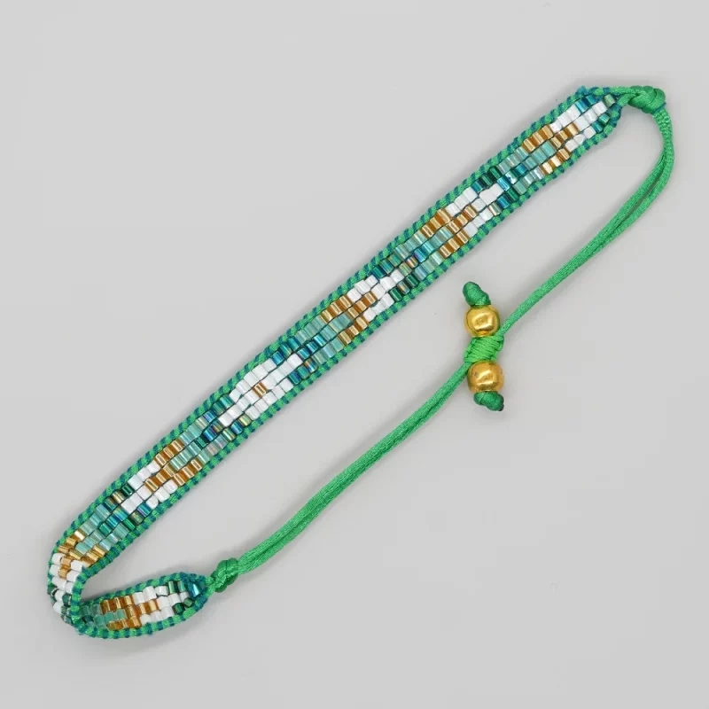 Miyuki Seed Bead Bracelet Green