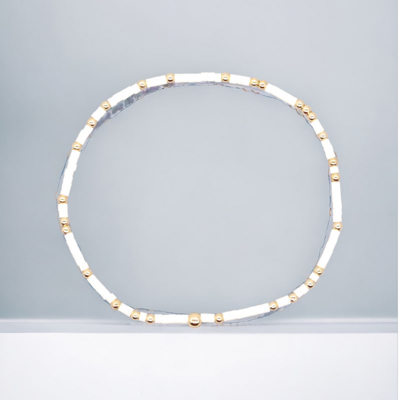 Samsø - Seed mini bracelett white