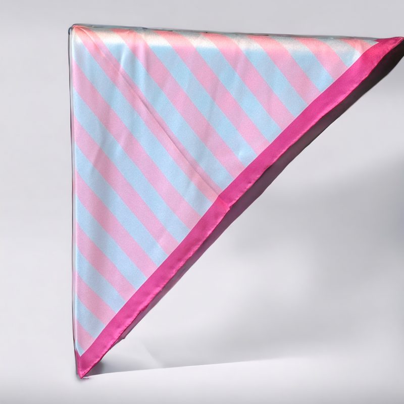 Silk sjerf - Pink stripe