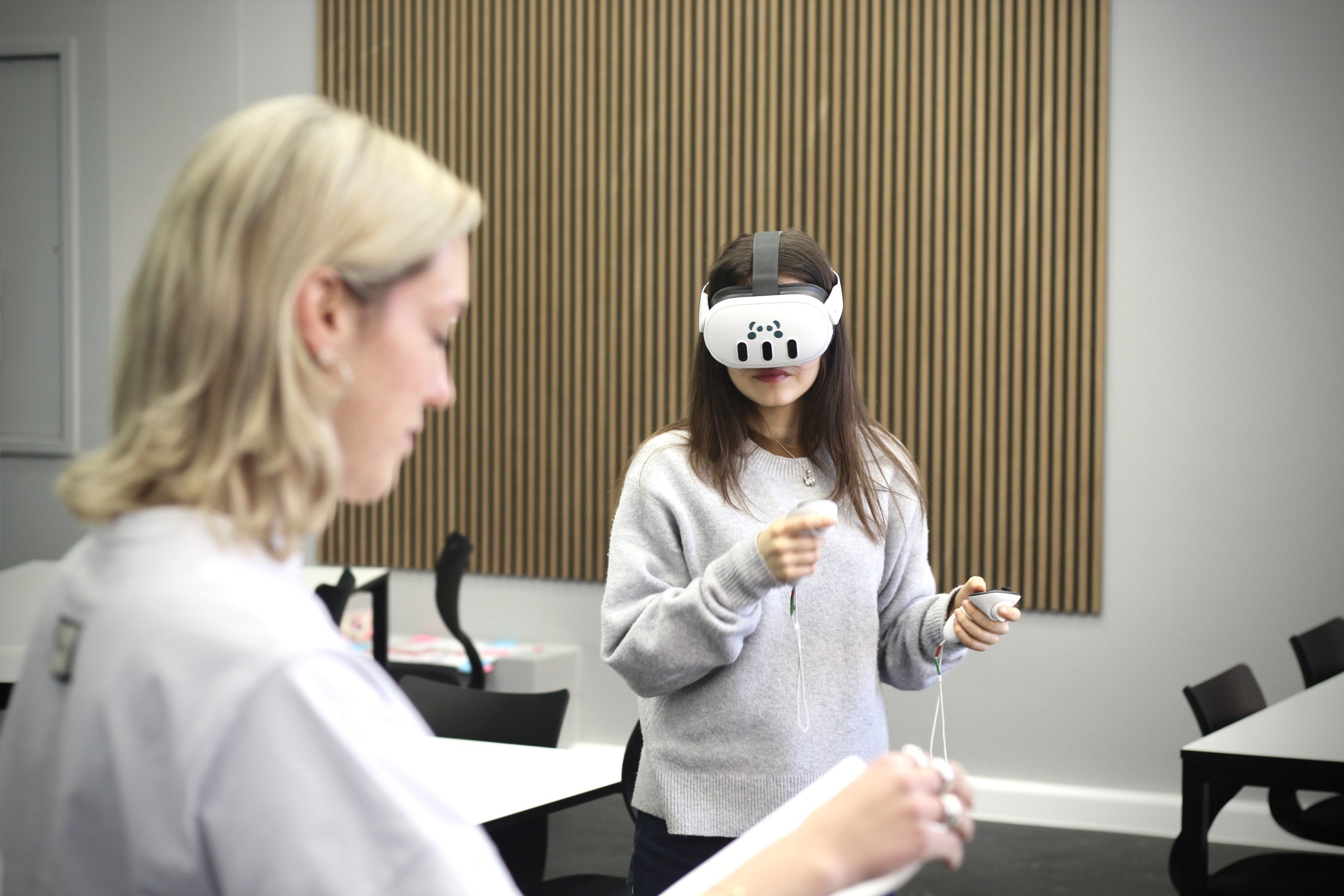 Students using VR