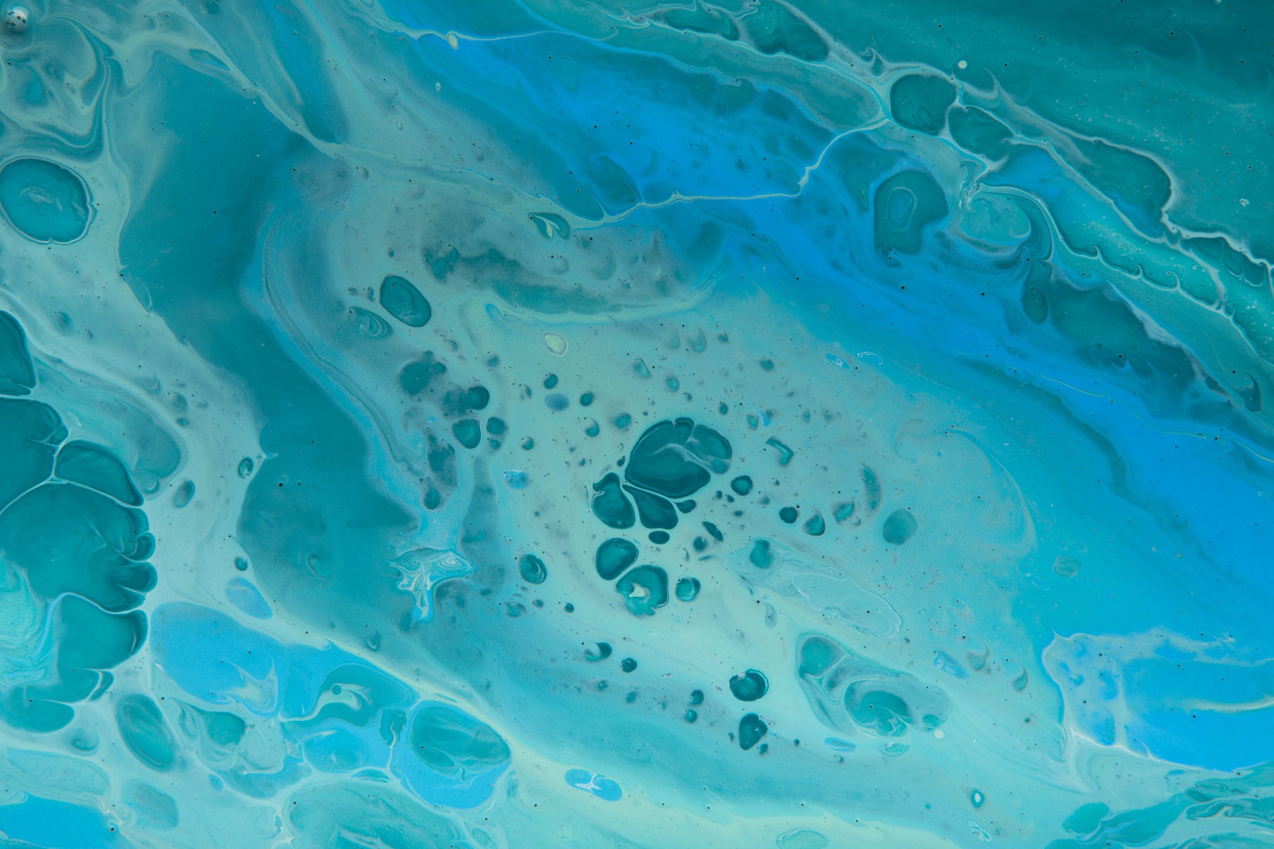 Aquamarine luxury spiral Nature Pattern. Abstract artwork