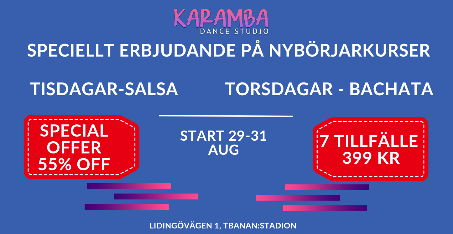 Karamba Dance Studio Dansa salsa, bachata och kizomba i Stockholm