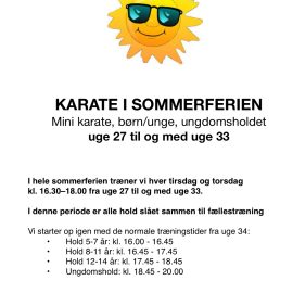 Karate i sommerferien